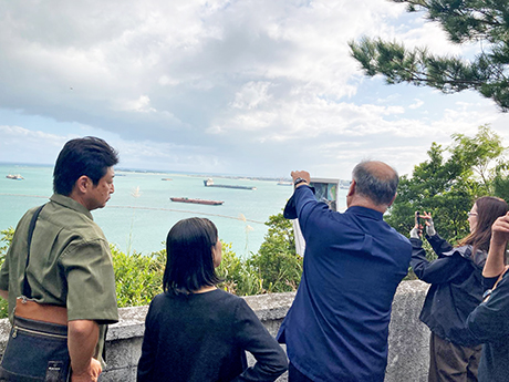 辺野古埋立地での解説